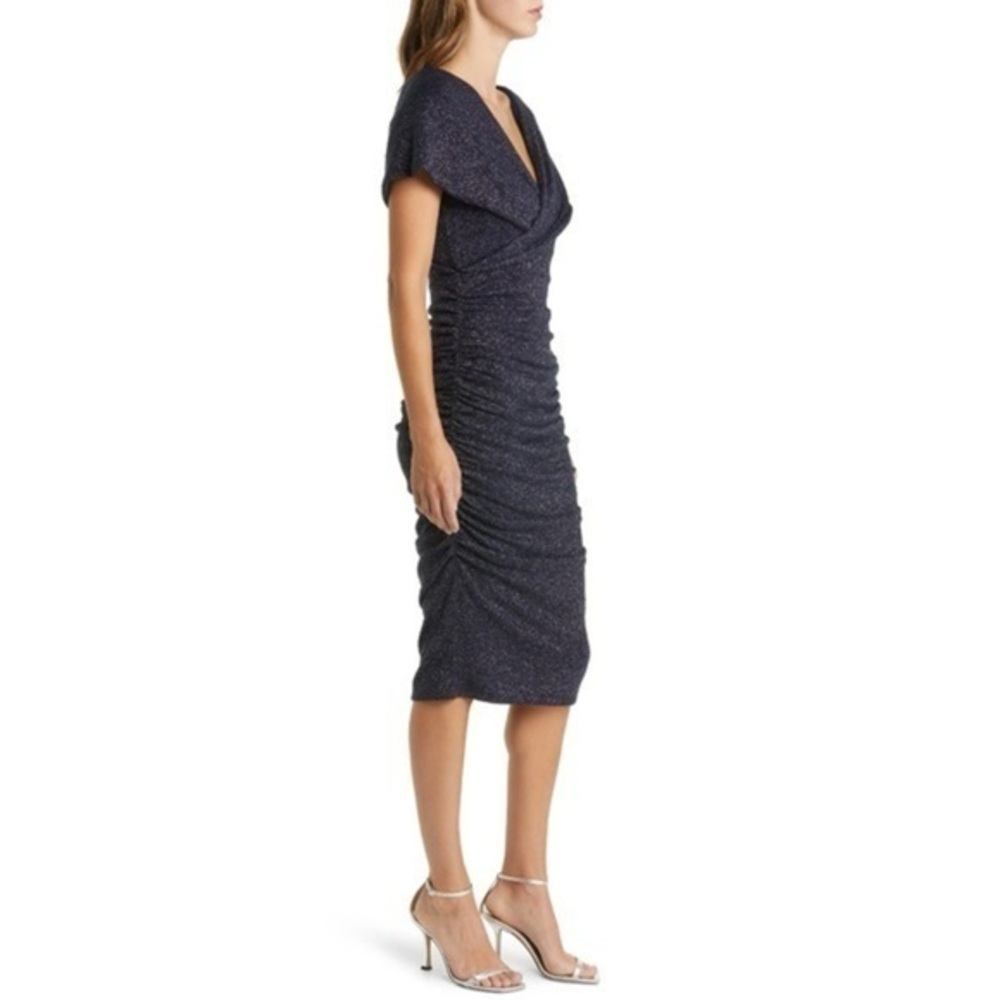 New Black Halo Ruched Dress